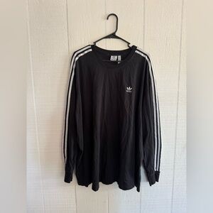 adidas Black and White Long Sleeve Tee